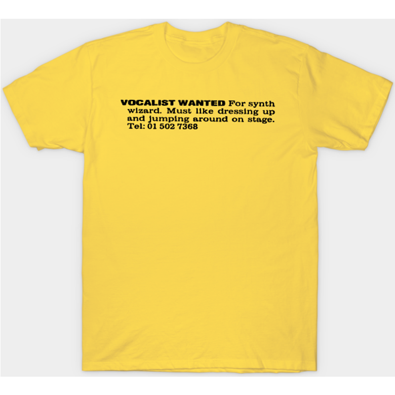 T-shirt pour hommes Erasure Vince Clark 80s Wanted Ad — T-shirts pour hommes