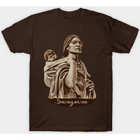 Sacagawea Portrait Men's T-Shirt in Black