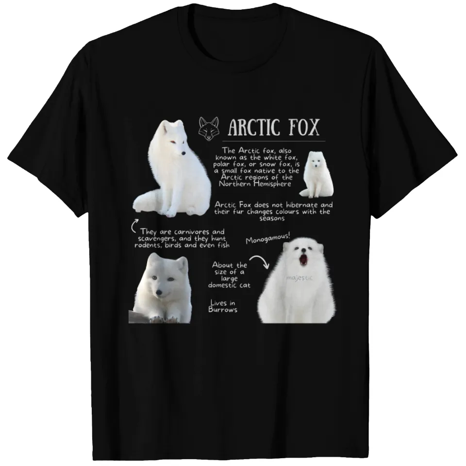 Animal Facts Arctic Fox Men's T-Shirt