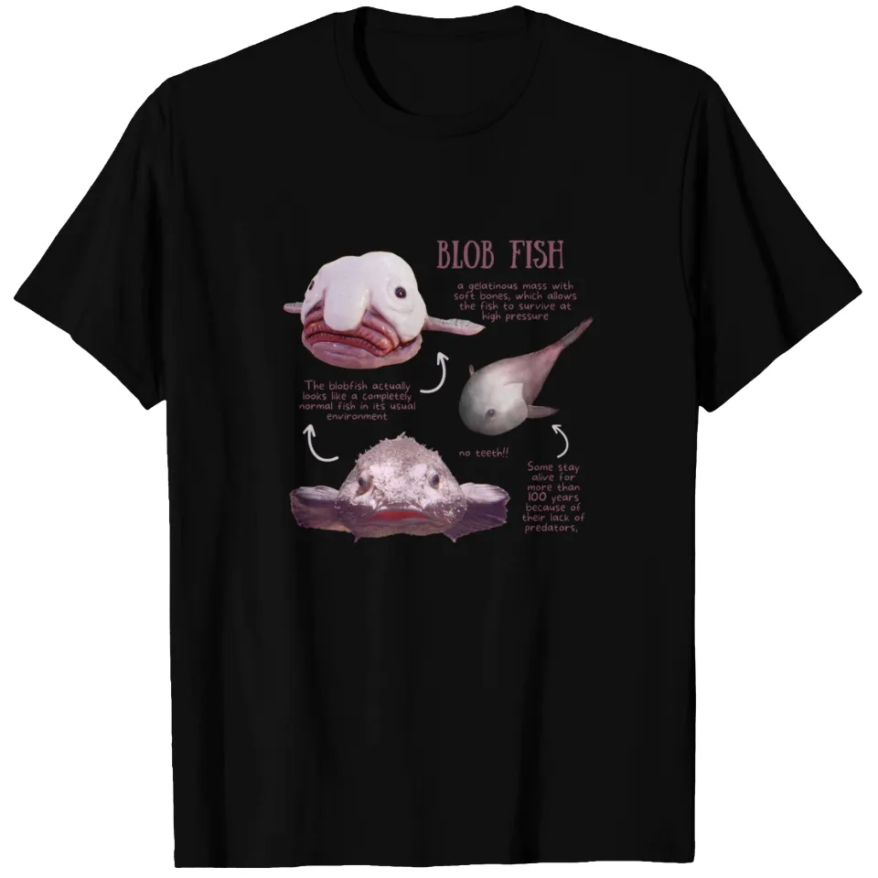 T-shirt Animal Facts Blob Fish pour hommes — T-shirts pour hommes