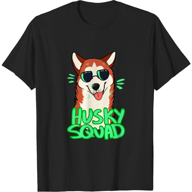 T-shirt pour hommes Husky Squad rouge - Husky Sibérien — T-shirts pour hommes