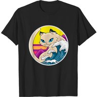 T-shirt Vaporwave Cat Neko Anime pour hommes