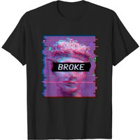 T-shirt Broke David Michelangelo Vaporwave Aesthetic pour hommes — T-shirts pour hommes