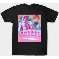 T-shirt Vaporwave Statue Esthétique Rose — T-shirts pour hommes