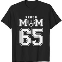 T-shirt personnalisé Maman de football fière numéro 65 — T-shirts pour hommes