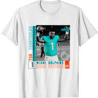 T-shirt pour hommes Tua Tagovailoa Football Edit Tapestries Dolphins — T-shirts pour hommes