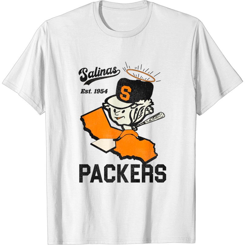 T-shirt Salinas Packers Vintage Baseball de Ligue Mineure pour Hommes — T-shirts pour hommes