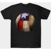 T-shirt pour hommes Texas Baseball en noir