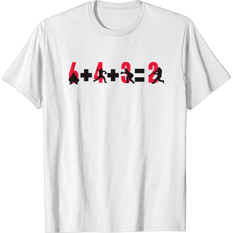 T-Shirt Baseball 6+4+3=2 pour Hommes — T-shirts pour hommes