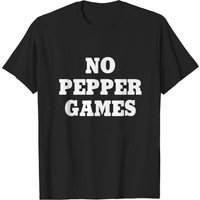 T-shirt No Pepper Games Baseball pour hommes en noir — T-shirts pour hommes