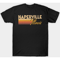 T-shirt pour hommes Naperville Illinois en noir — T-shirts pour hommes