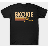 T-shirt pour hommes Skokie Illinois en noir