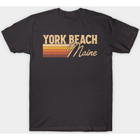 T-shirt pour hommes York Beach Maine en noir — T-shirts pour hommes