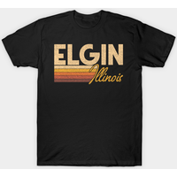 T-shirt pour hommes Elgin Illinois en noir — T-shirts pour hommes