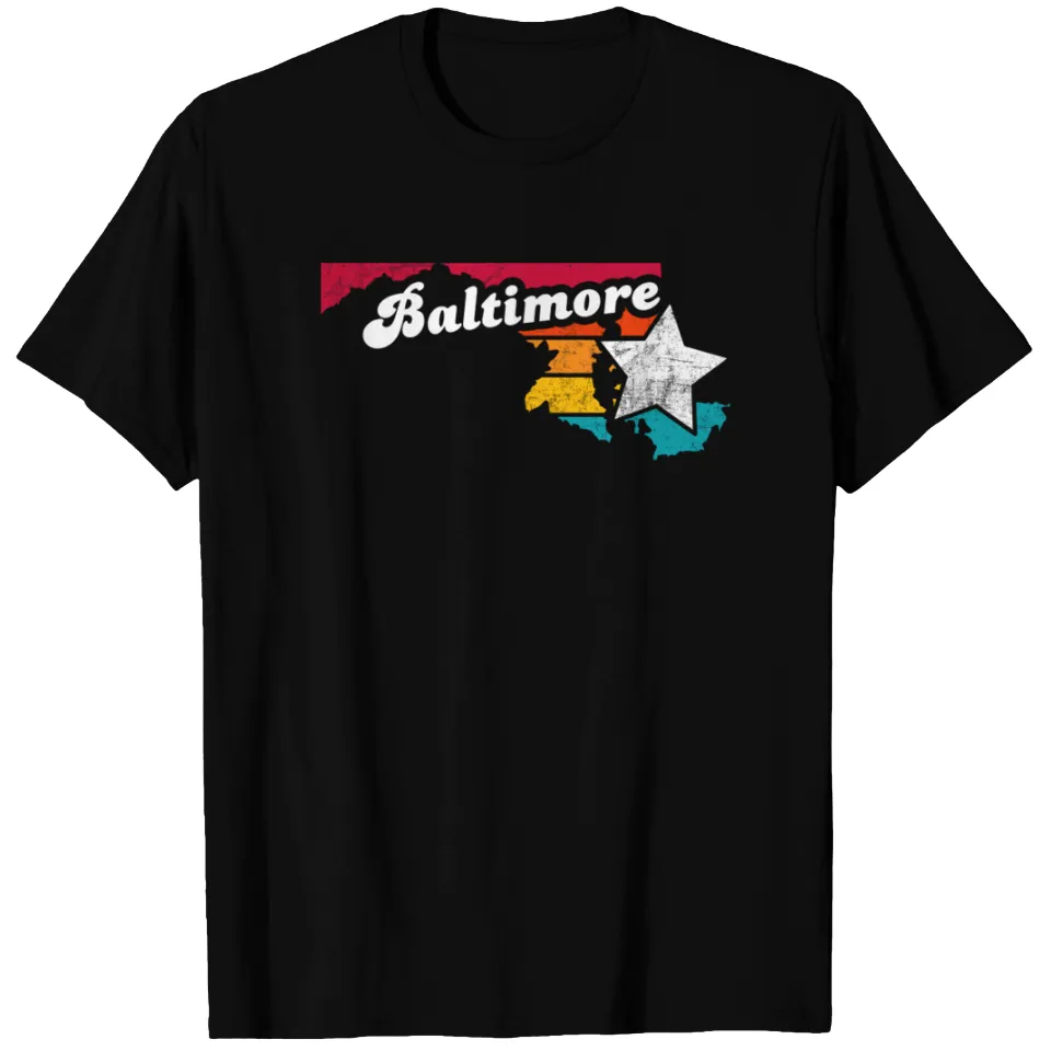 Baltimore Maryland Vintage Distressed T-Shirt for Men — Mens T Shirts
