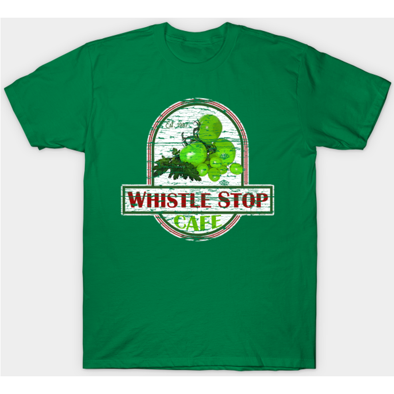 Whistle Stop Cafe Wood Pattern Distressed Fried Green Tomatoes T-Shirt