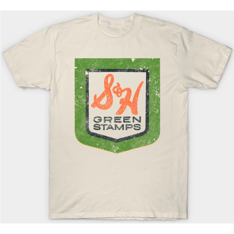 T-shirt Green Stamps Distressed
