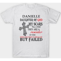 T-shirt Danielle Fille de Dieu Mes Cicatrices Racontent Une Histoire — T-shirts pour hommes