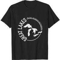T-shirt pour hommes No Salt No Sharks No Problems Great Lakes Round — T-shirts pour hommes