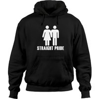 Hoodies Unisex Fierté Droite en Noir — Sweats à capuche pour hommes