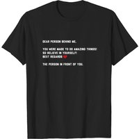 T-shirt pour hommes Dear Person Behind Me en noir