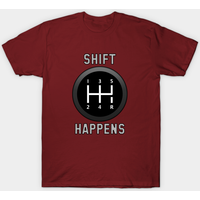 Shift Happens Men's Black T-Shirt — Mens T Shirts