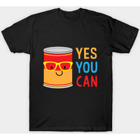T-shirt pour hommes Yes You Can en noir