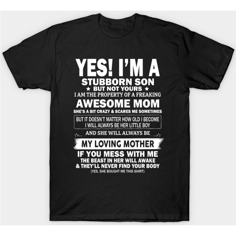 Yes I Am A Stubborn Son Men's T-Shirt in Royal Blue — Mens T Shirts