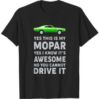 Yes This Is My Mopar Men's T-Shirt in Black — Mens T Shirts