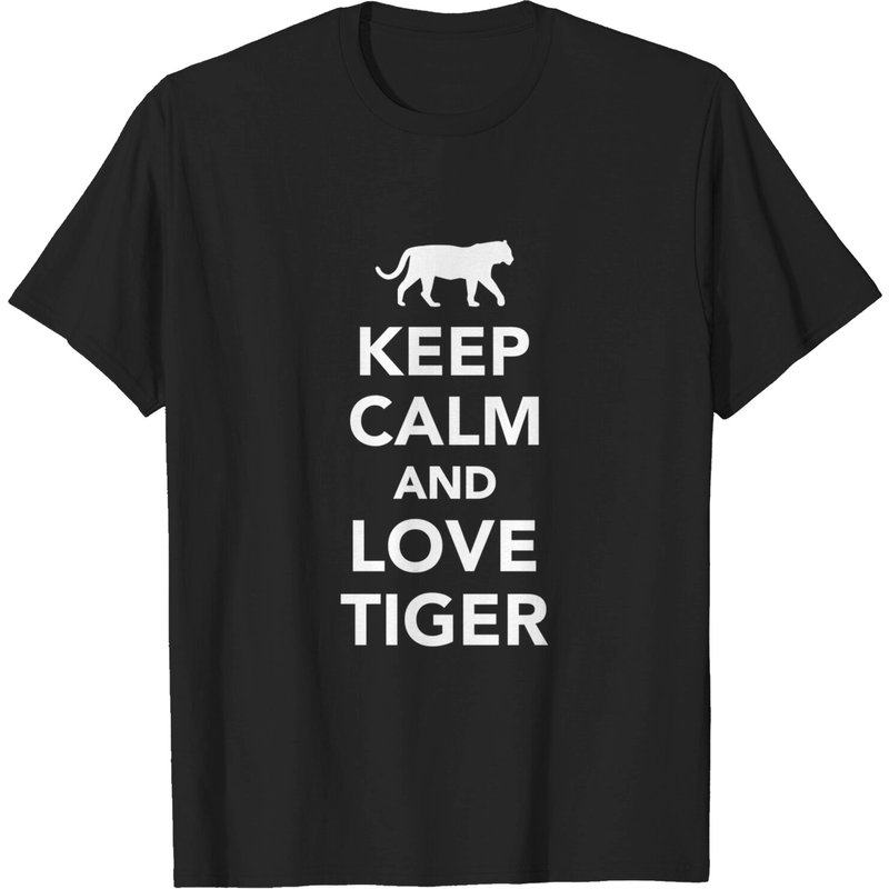 T-shirt pour hommes Keep Calm And Love Tiger — T-shirts pour hommes