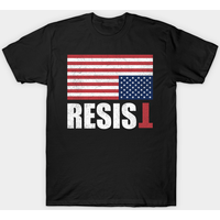 T-shirt pour hommes avec drapeau américain en noir — T-shirts pour hommes