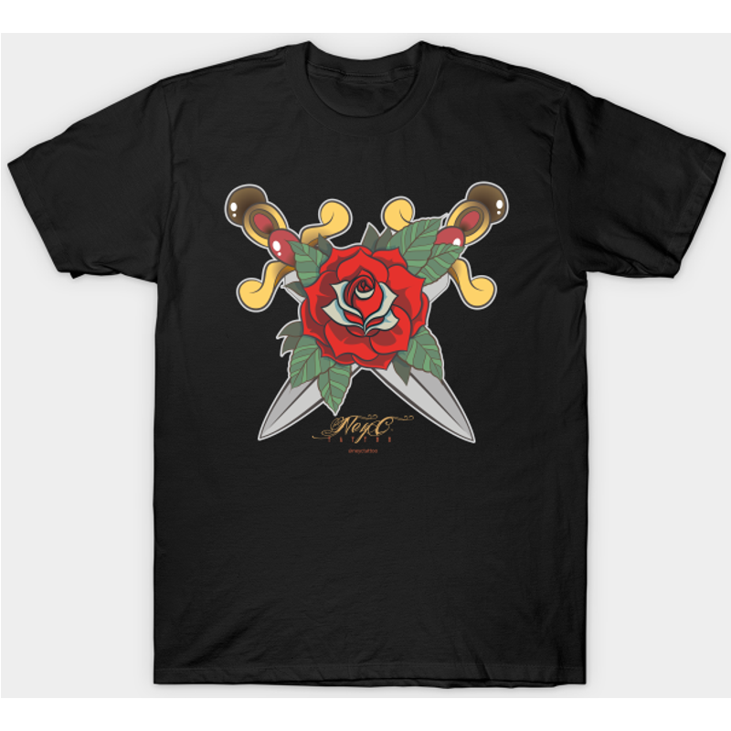 Rosedagger - Rose Dagger Men's T-Shirt in Black
