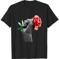 Fist And Rose Men's Black T-Shirt