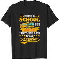 T-shirt Conducteur d'autobus scolaire pour hommes en noir — T-shirts pour hommes