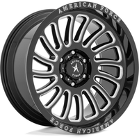 American Force AC004 Vulcan Gloss Black Milled 22x10 Rims — Wheels & Rims