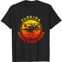 T-shirt Sanibel Island Beach Florida Palmier Tropical Ancre de Navire — T-shirts pour hommes