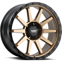 Roues Thret Offroad Freeze Bronze avec Bord Noir Mat - 17x9 - 6x135