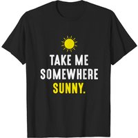 T-shirt pour hommes Take Me Somewhere Sunny - Noir