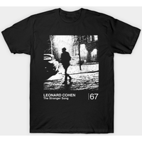 Leonard Cohen Minimalist Graphic Design T-Shirt for Men