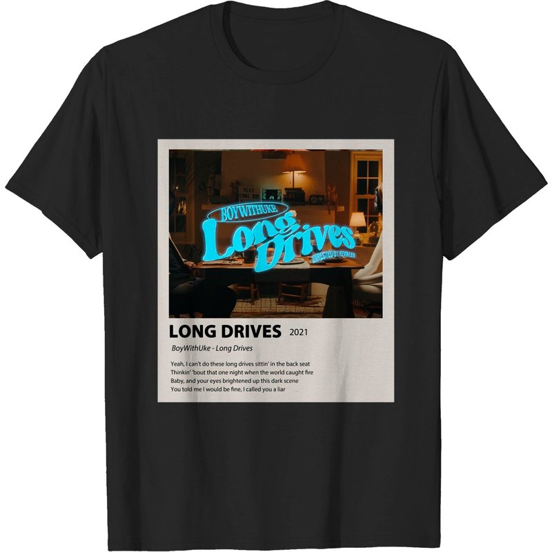 T-shirt Boywithuke Long Drives pour hommes - Noir — T-shirts pour hommes