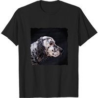 T-shirt pour hommes English Setter avec des yeux noisette — T-shirts pour hommes