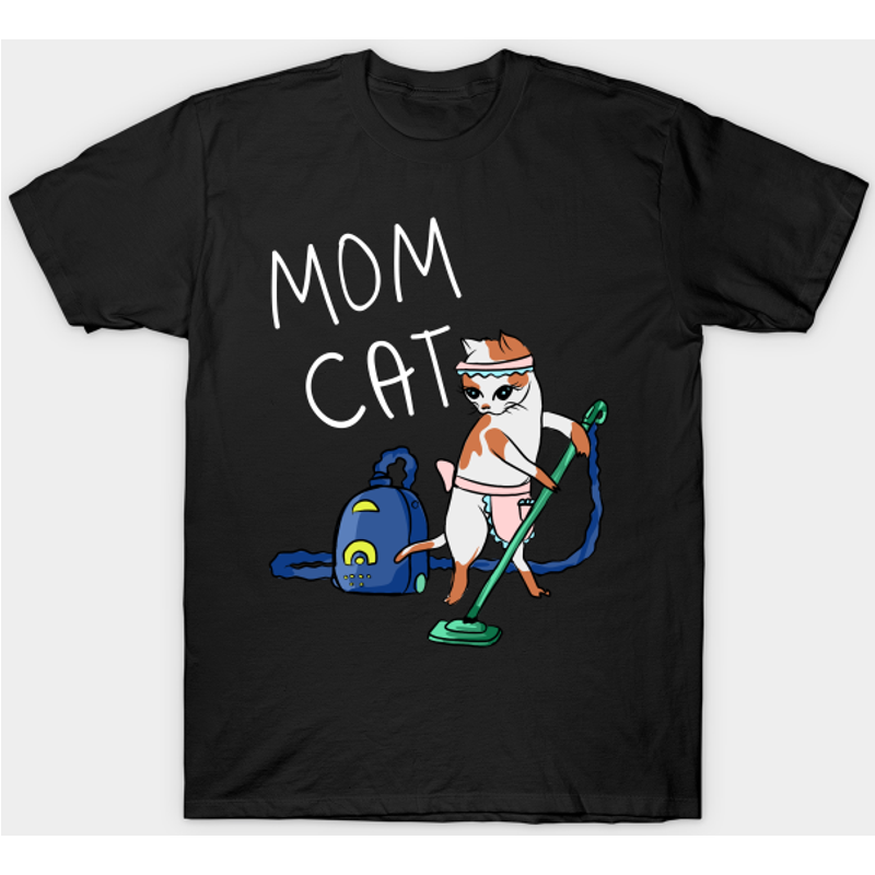 Mom Cat T-shirt — Mens T Shirts