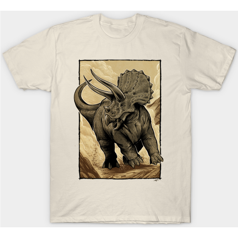 Triceratops Horridus Dinosaur T-Shirt for Men