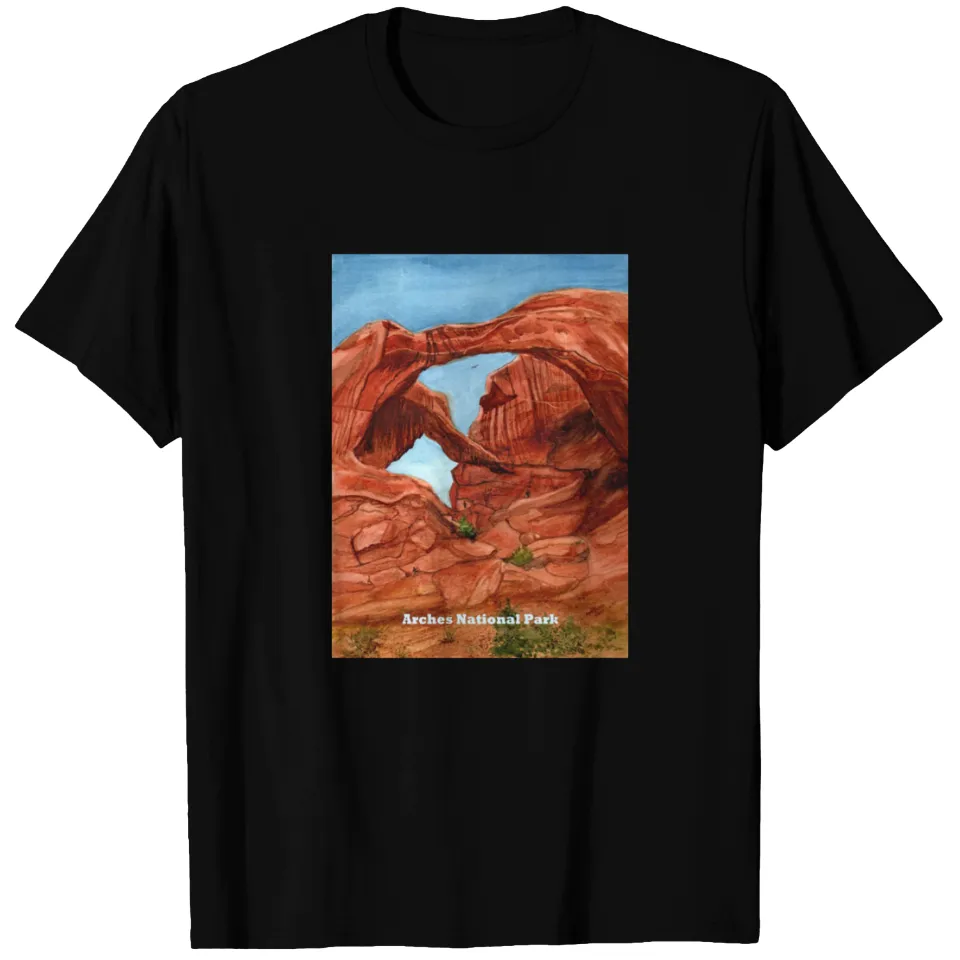 Arches National Park Watercolor Men's T-Shirt — Mens T Shirts