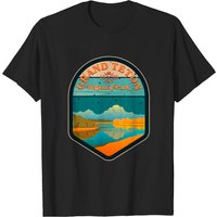 Grand Teton National Park Vintage Camping Hiking T-Shirt for Men