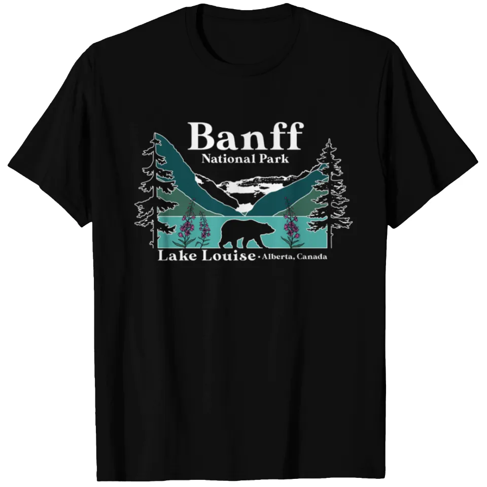 T-shirt pour hommes du Parc national de Banff en noir — T-shirts pour hommes