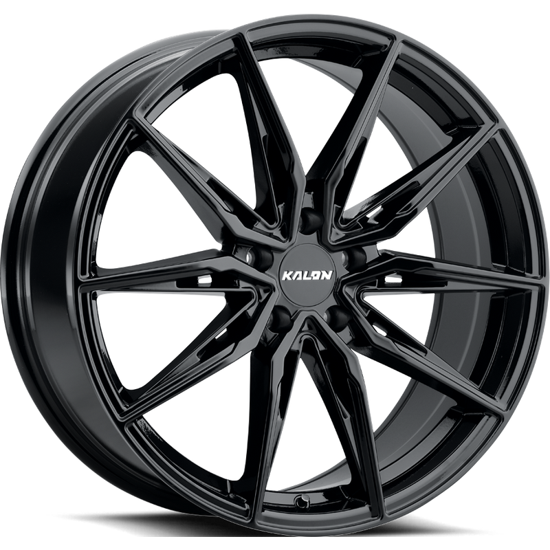 Kalon Wheels Cypher Gloss Black 17x8 Rims 5x112 Bolt Pattern — Wheels & Rims