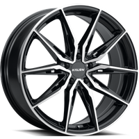 Kalon Wheels Cypher Gloss Black Machined Face 17x8 5x110 35 Offset — Wheels & Rims