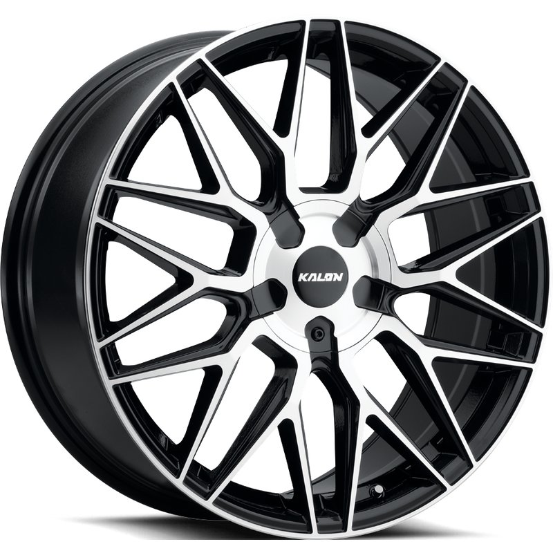 Kalon Wheels Blitz Gloss Black Machined Face 17x7.5 Rims 5x110 — Wheels & Rims