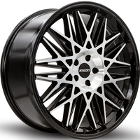 Jantes Kalon Kolossus Noir Brillant Usiné 22x9.5 — Roues et jantes